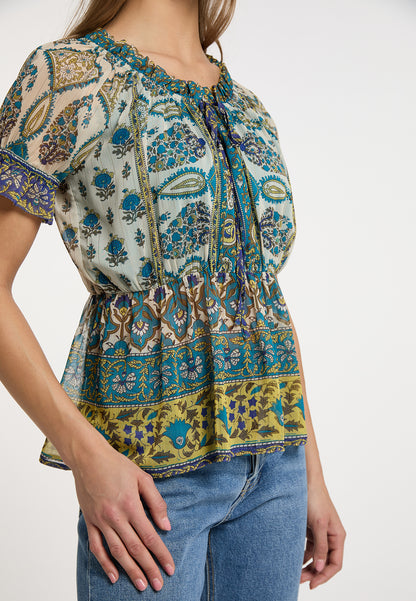 Virita Women's Blouse with Ruffled Sleeves