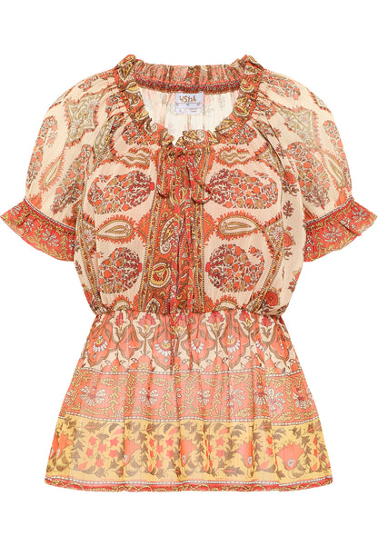 Hypate Women's Blouse with Ruffled Sleeves