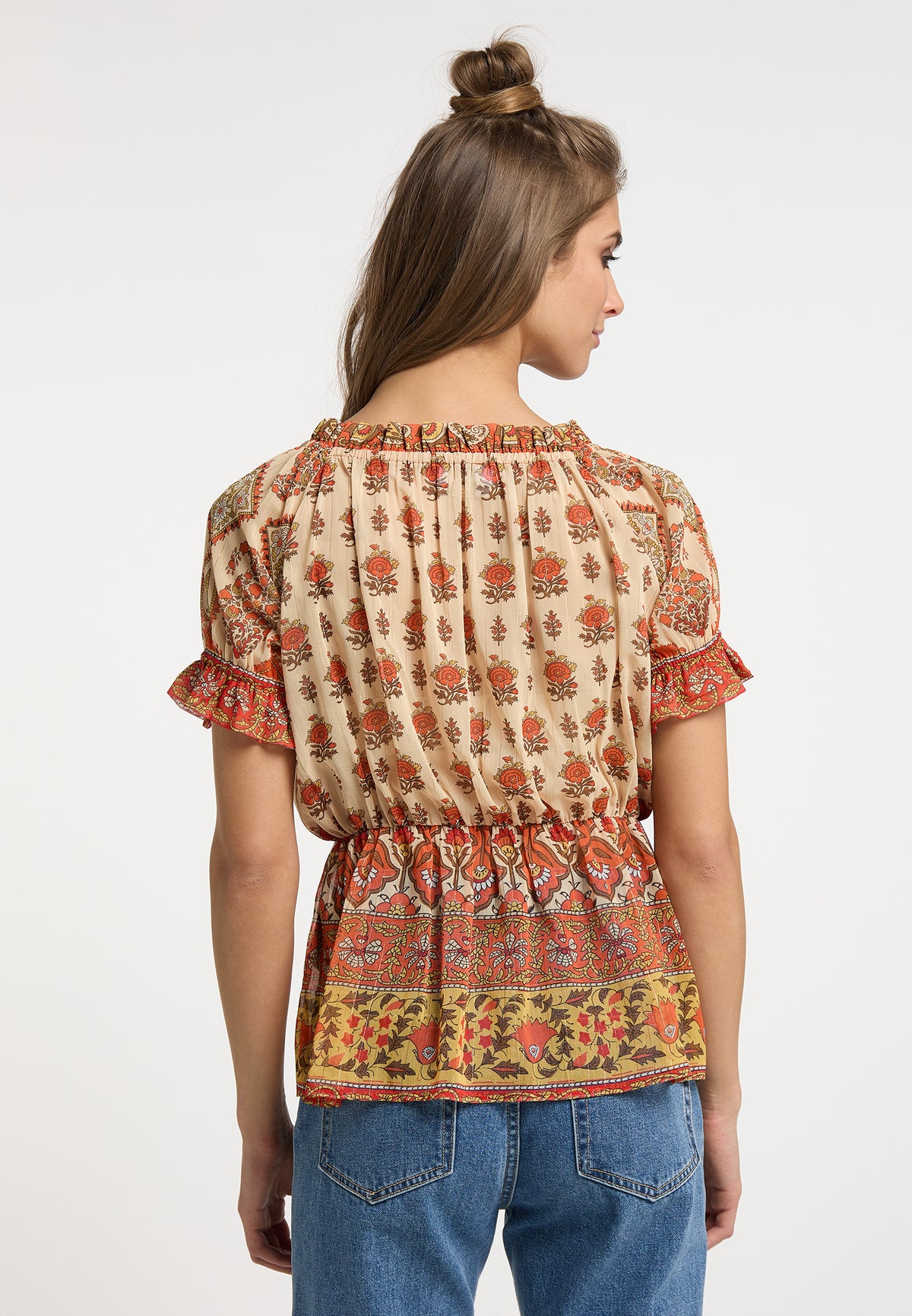 Hypate Women's Blouse with Ruffled Sleeves