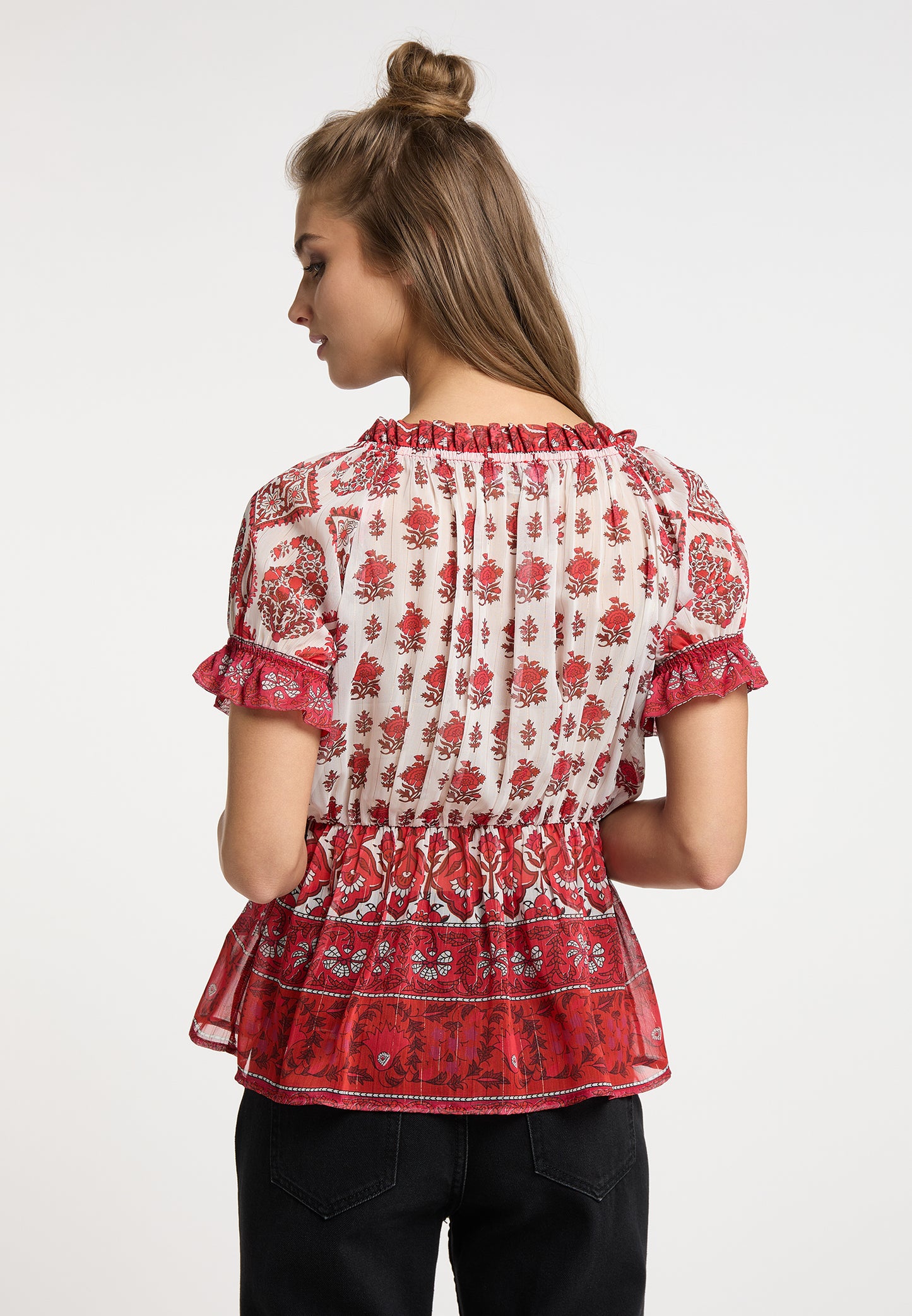 Gaya Women's Blouse with Ruffled Sleeves