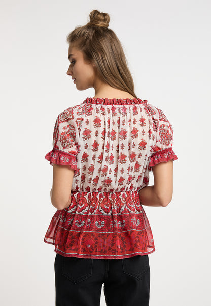 Gelya Women's Blouse with Ruffled Sleeves