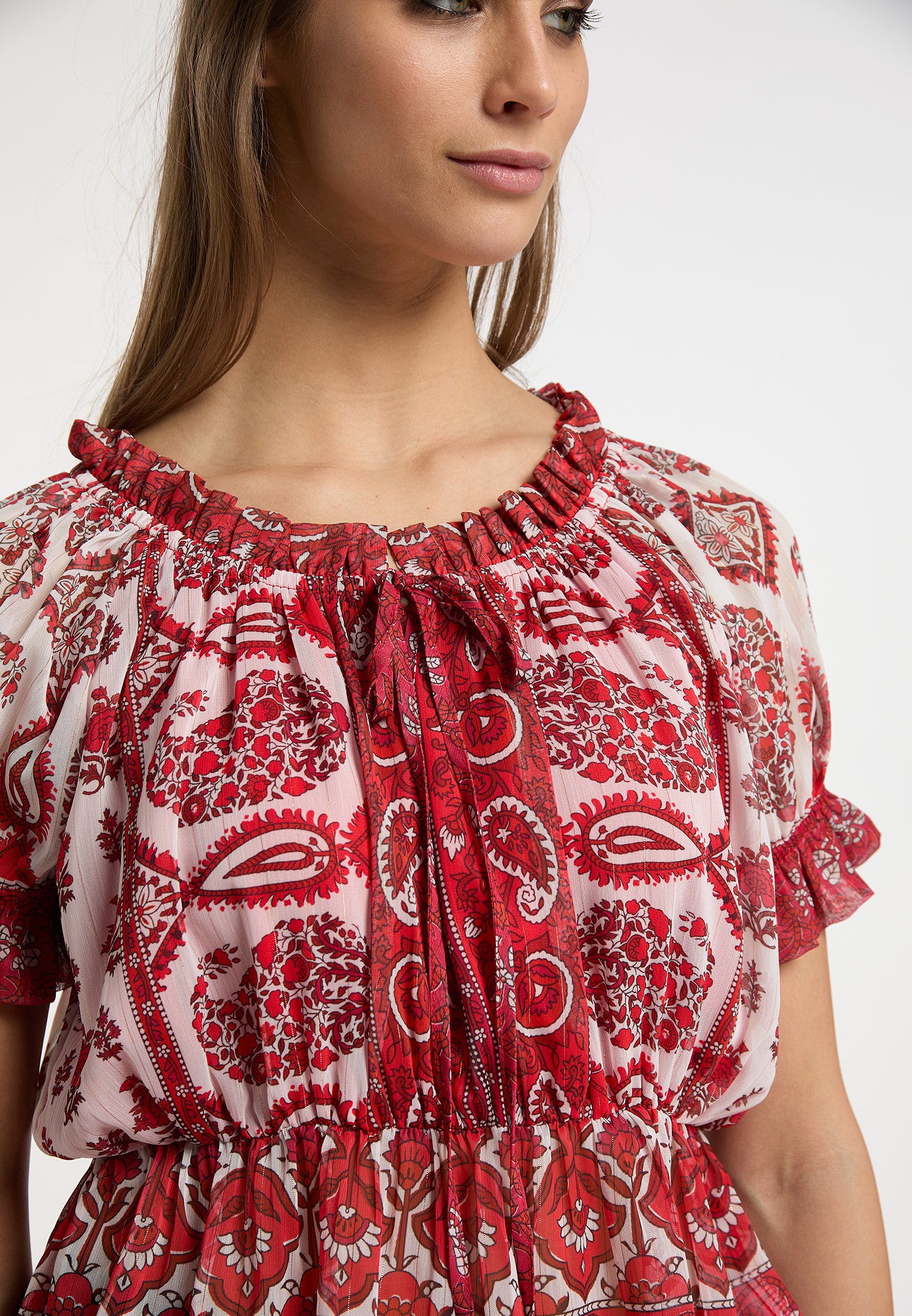 Virita Women's Blouse with Ruffled Sleeves