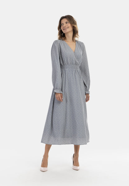 usha Damen Maxikleid mit All Over Print
