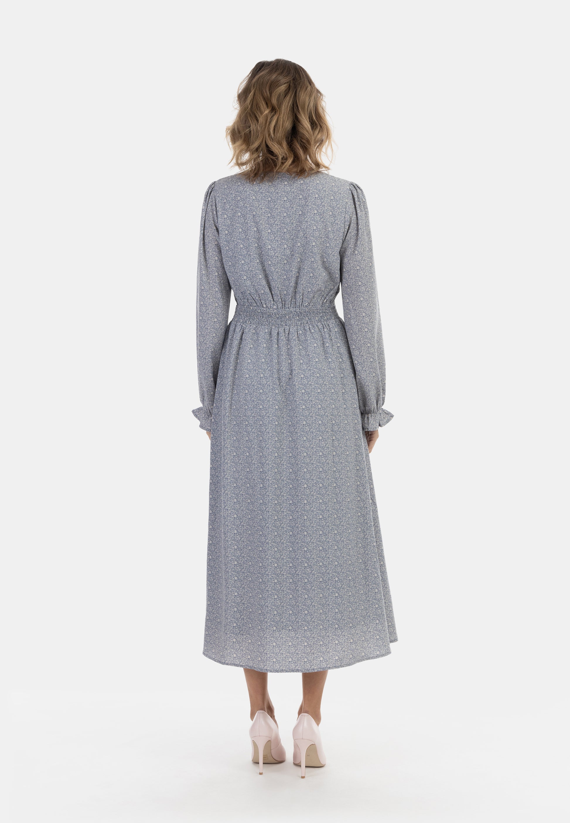 usha Damen Maxikleid mit All Over Print