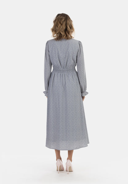 usha Damen Maxikleid mit All Over Print