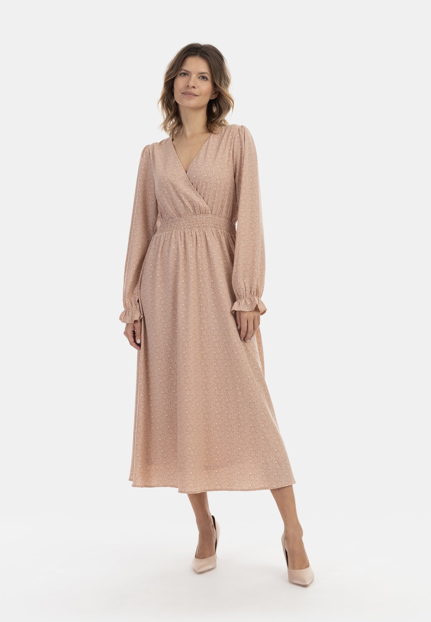 usha Damen Maxikleid mit All Over Print
