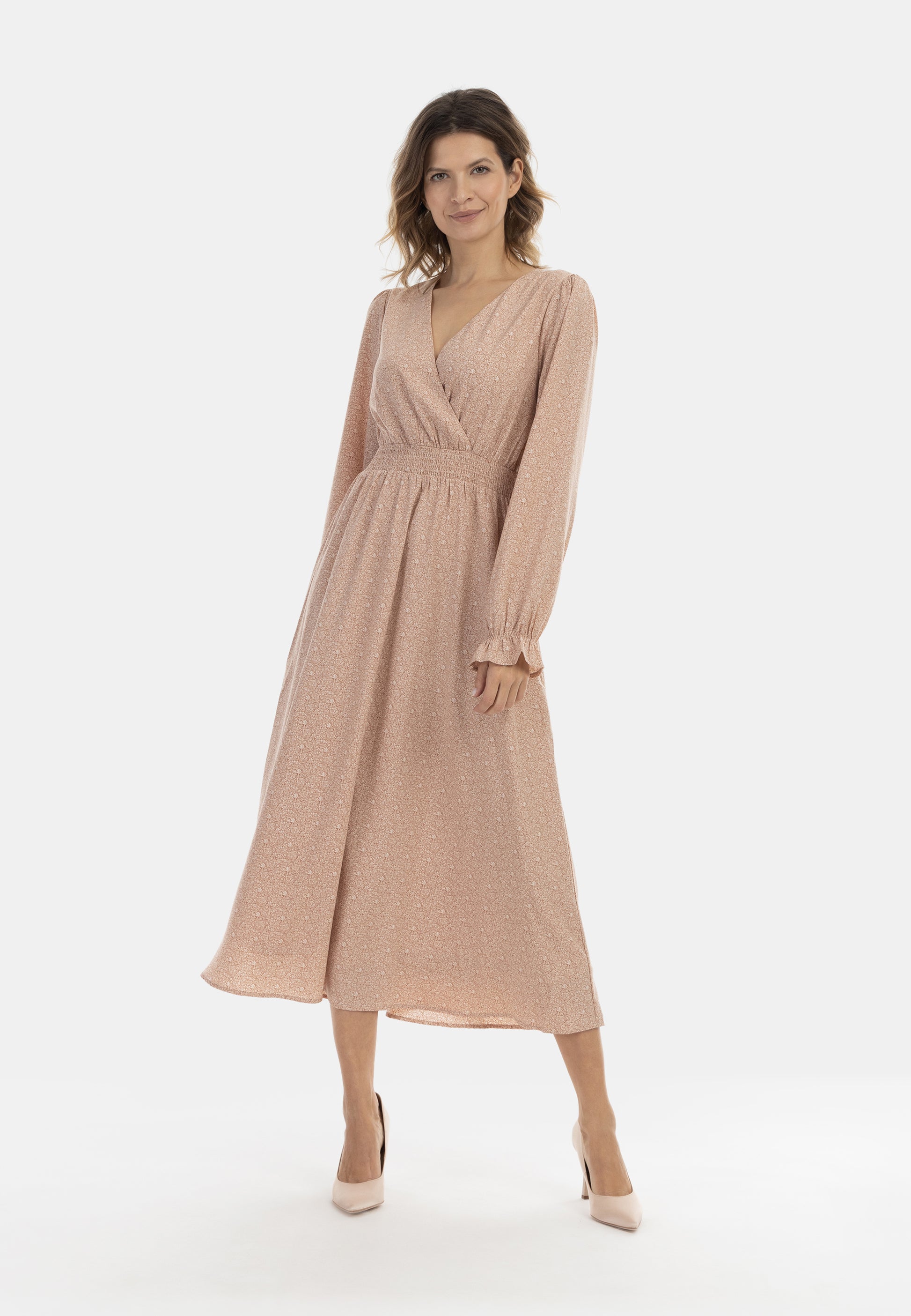 usha Damen Maxikleid mit All Over Print