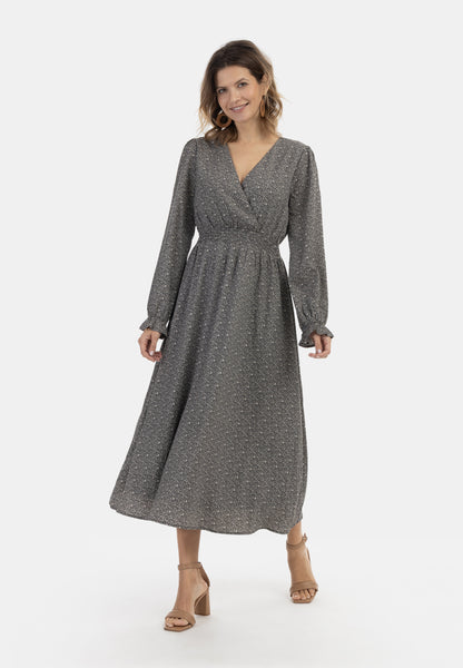 usha Damen Maxikleid mit All Over Print