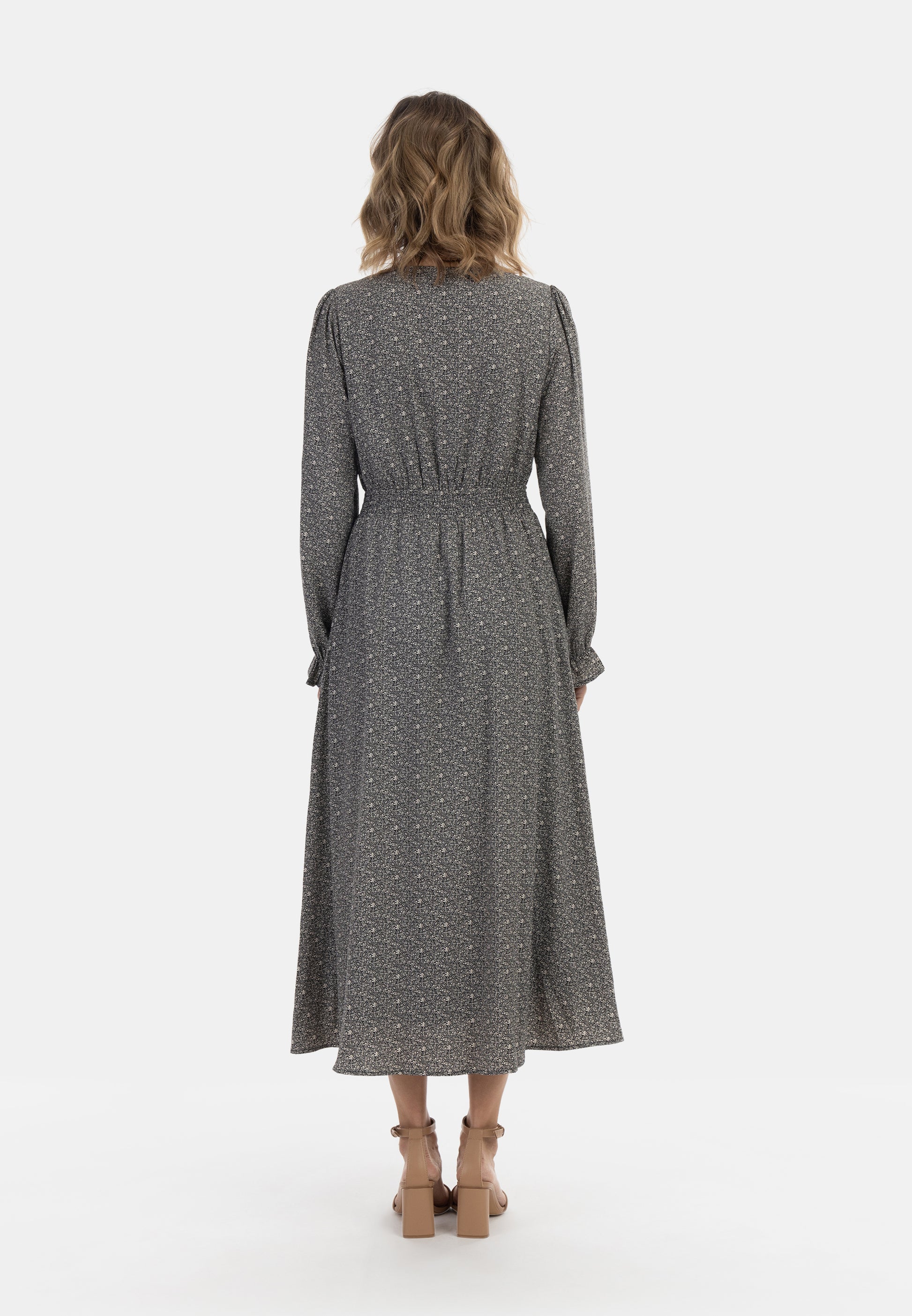 usha Damen Maxikleid mit All Over Print
