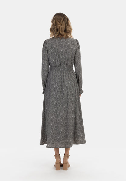 usha Damen Maxikleid mit All Over Print