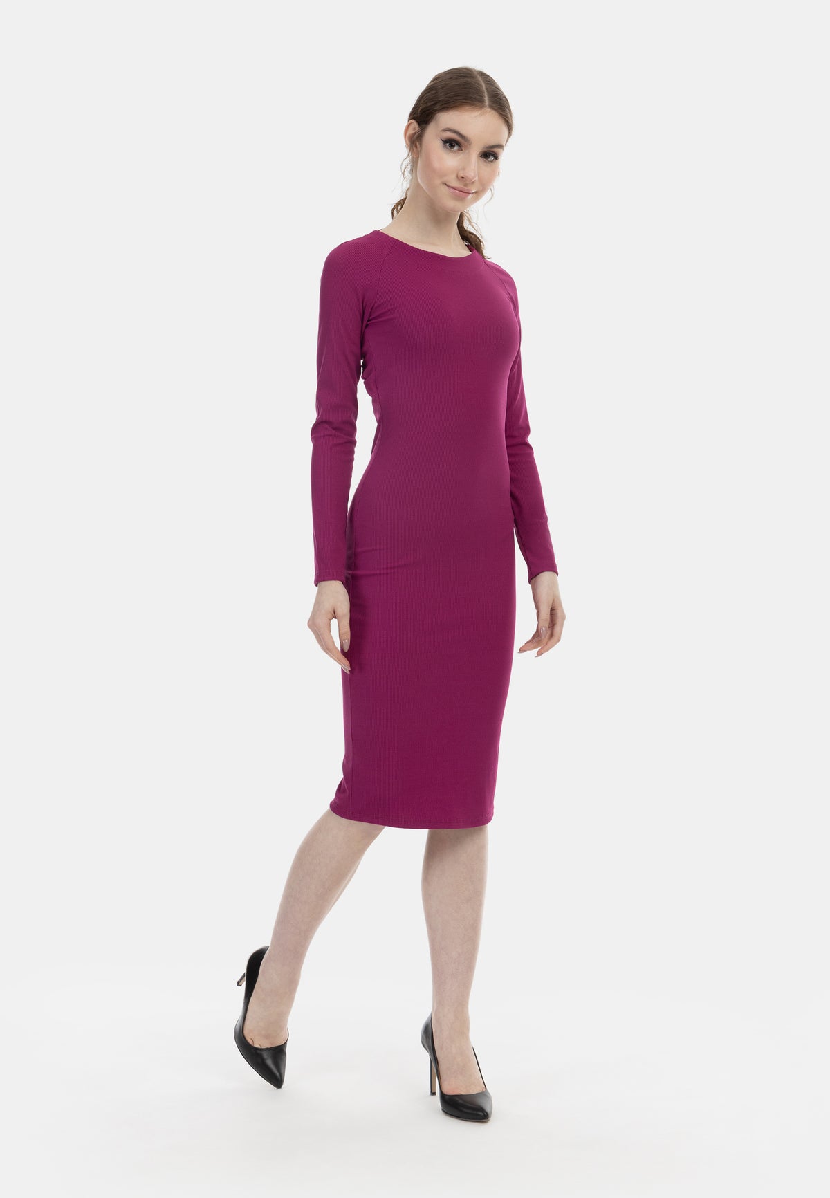 myMo AT NIGHT Women's Long Sleeve Midi Dress