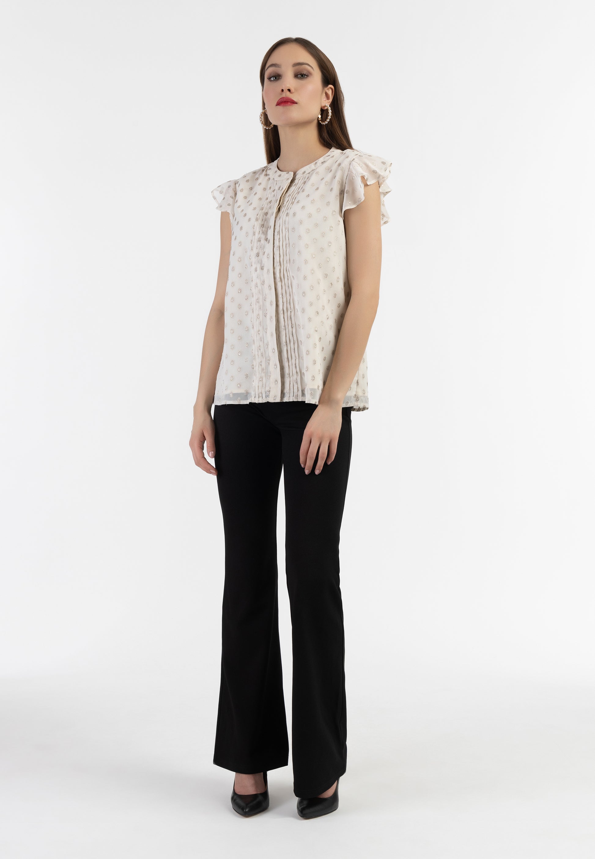 faina Women's Blusenshirt Mit R??schen??rmeln