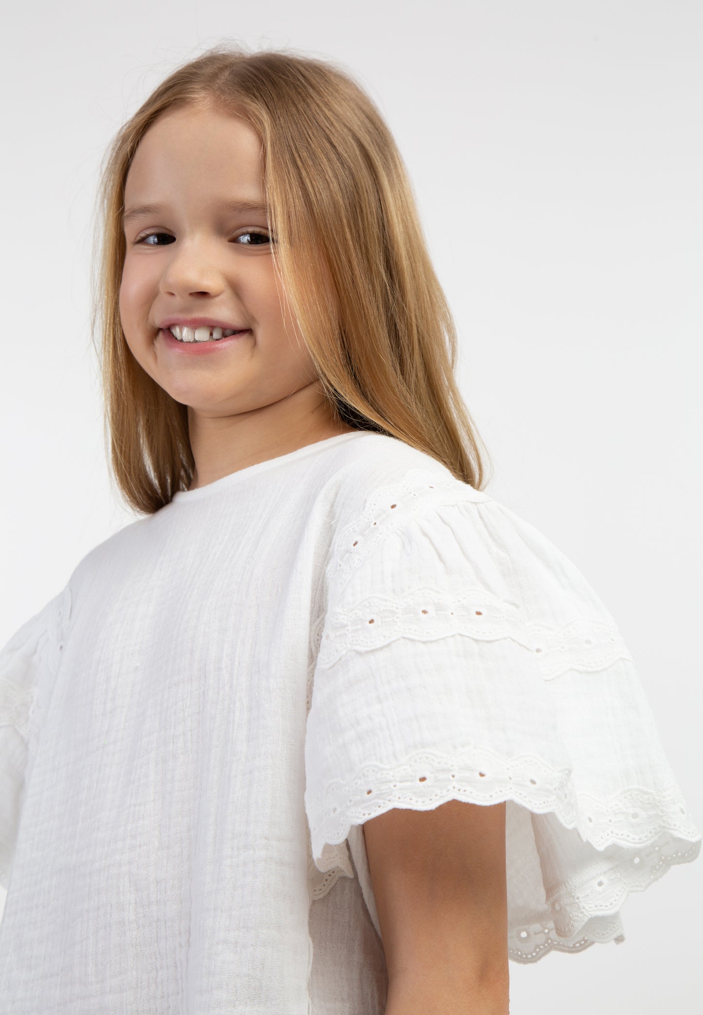 DreiMaster Kid's Blouse Shirt With Lace