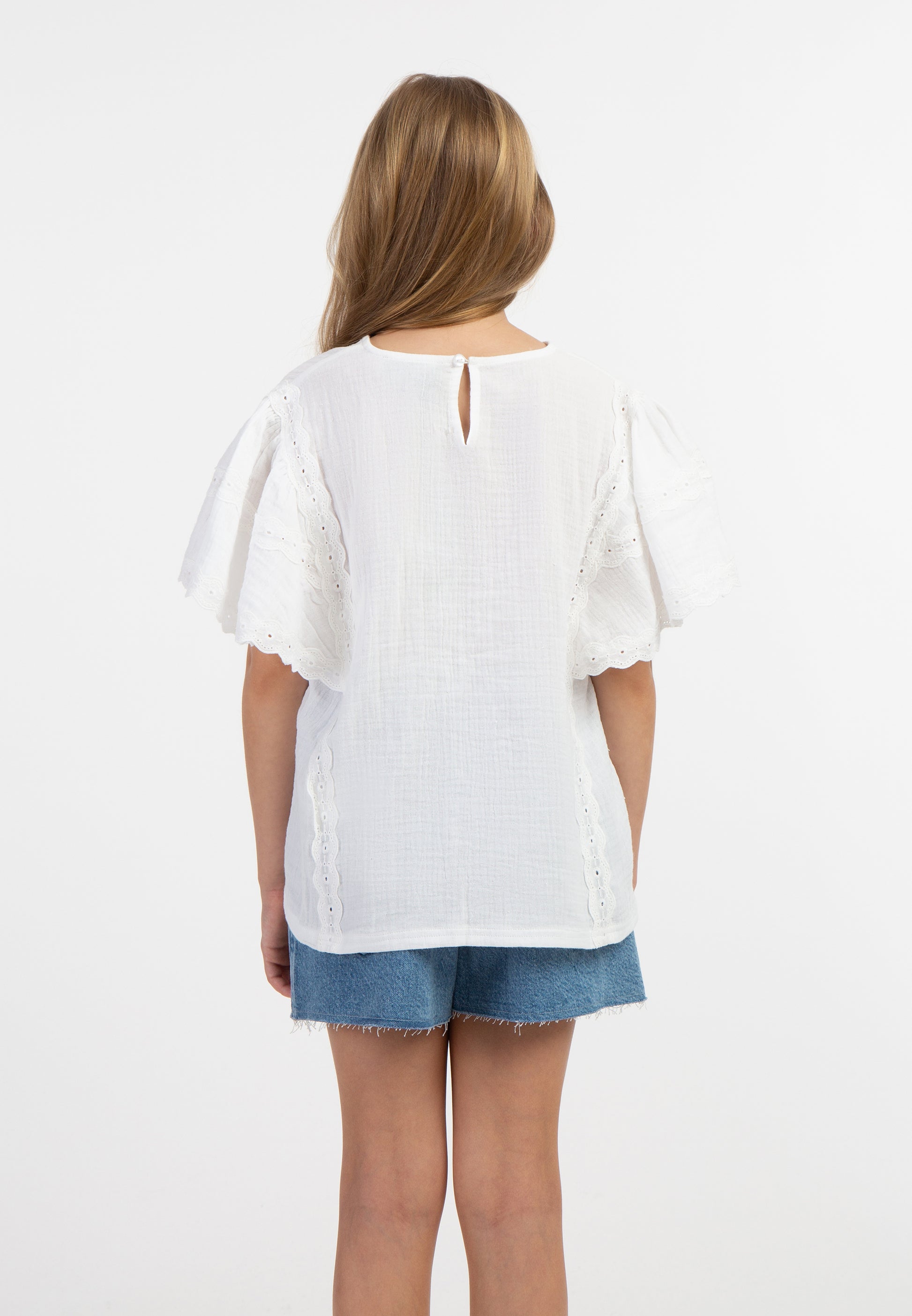 DreiMaster Kid's Blouse Shirt With Lace