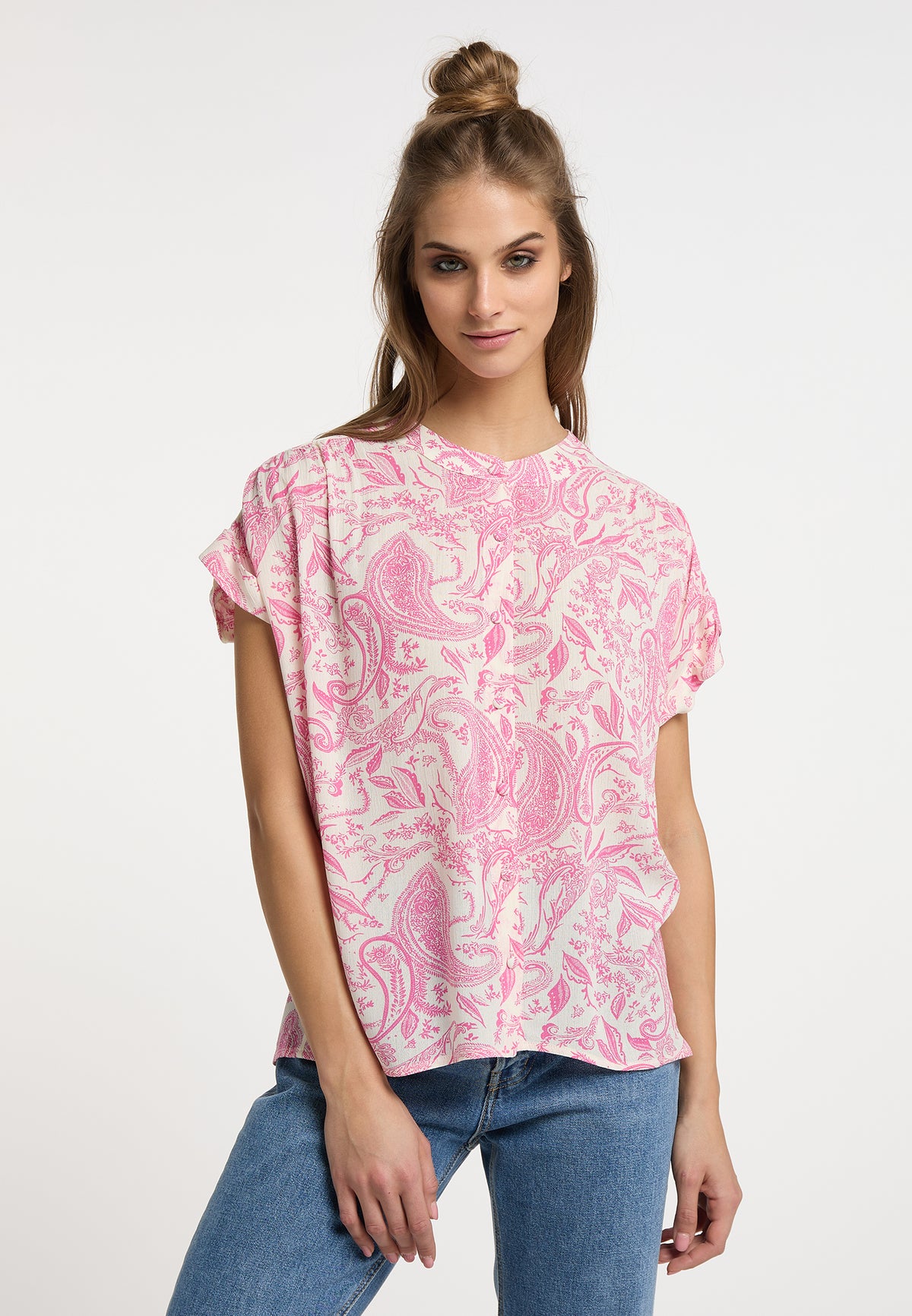 Hypate Women's Short Sleeve Blouse