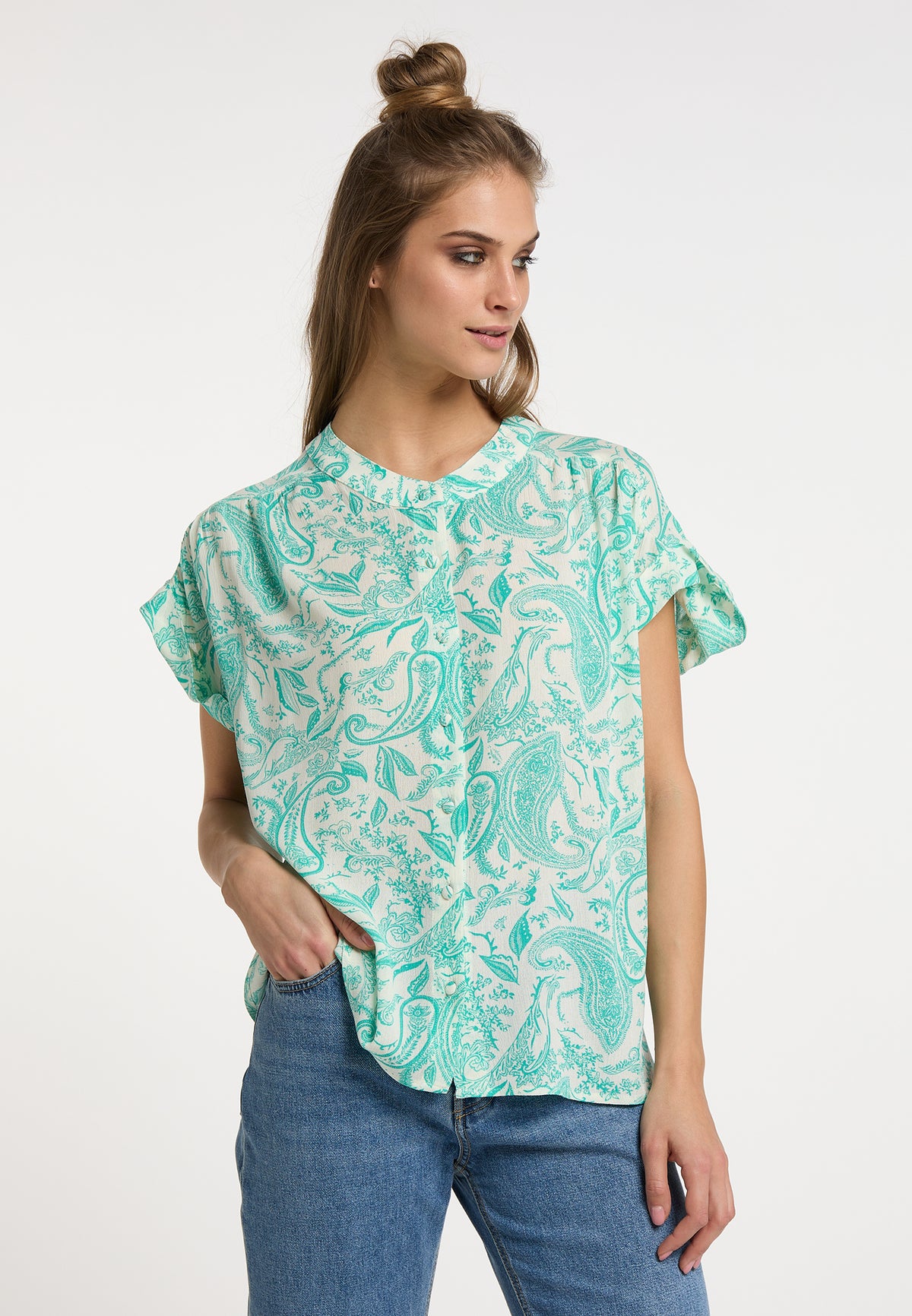 Hypate Women's Short Sleeve Blouse