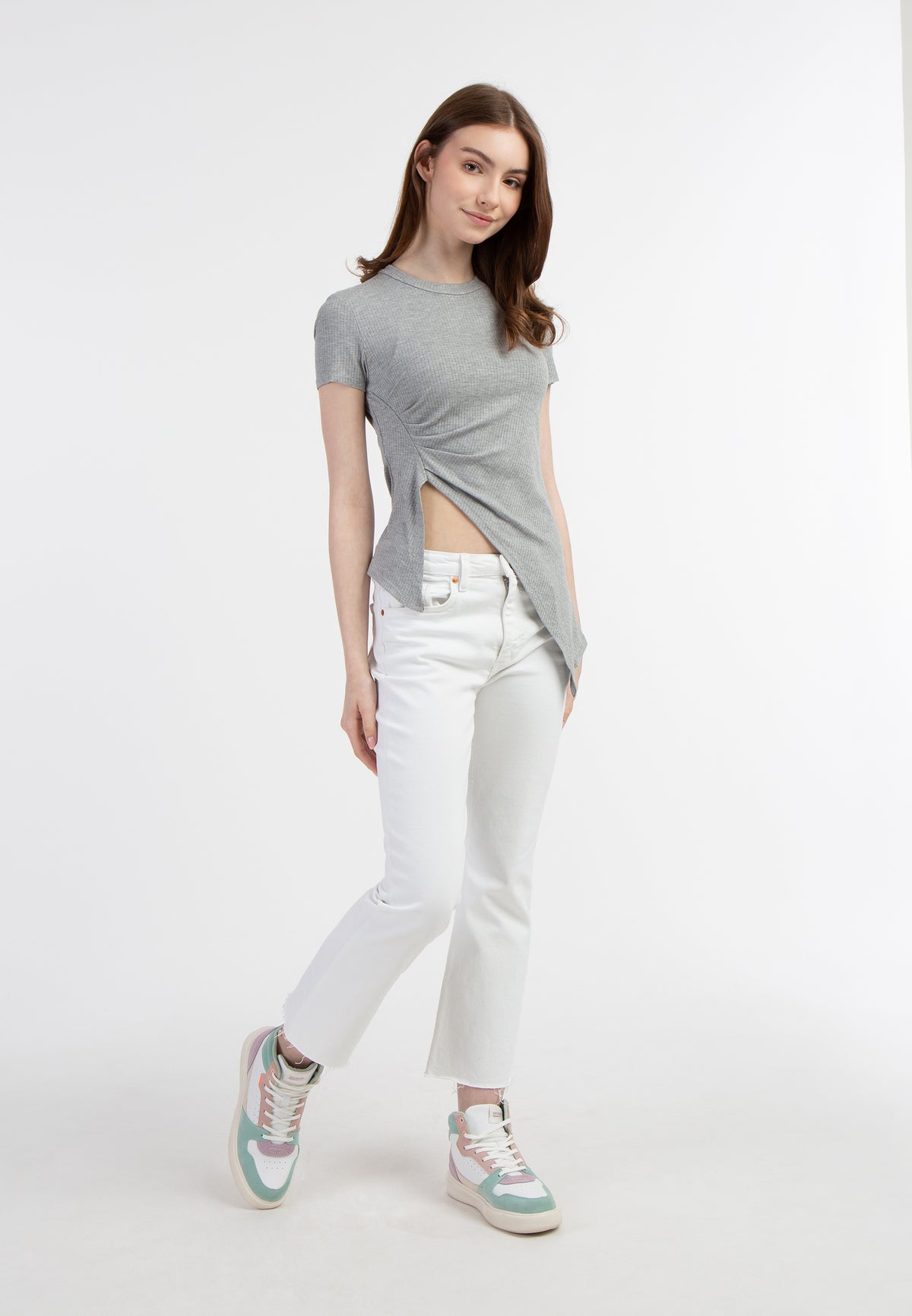 myMo Women's Jersey Shirt Made Of Ribbed Knit