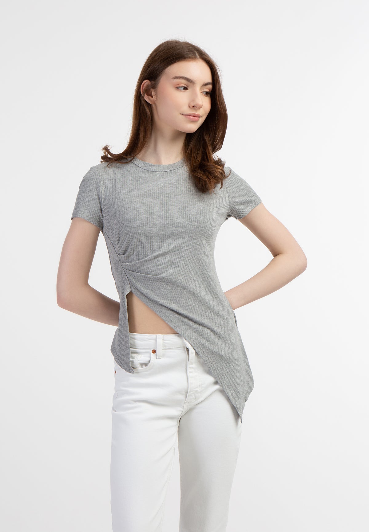 myMo Women's Jersey Shirt Made Of Ribbed Knit