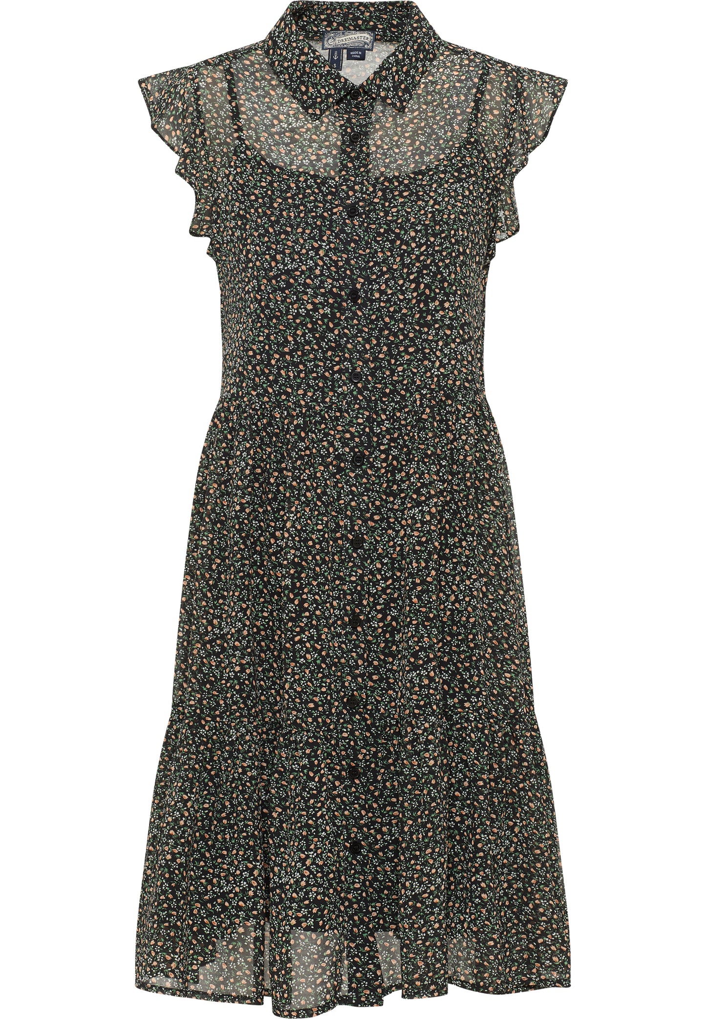 DreiMaster Vintage Damen Blusenkleid