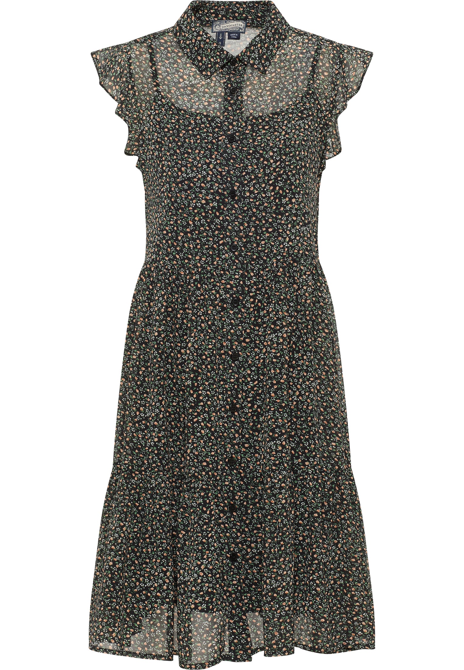 DreiMaster Vintage Damen Blusenkleid
