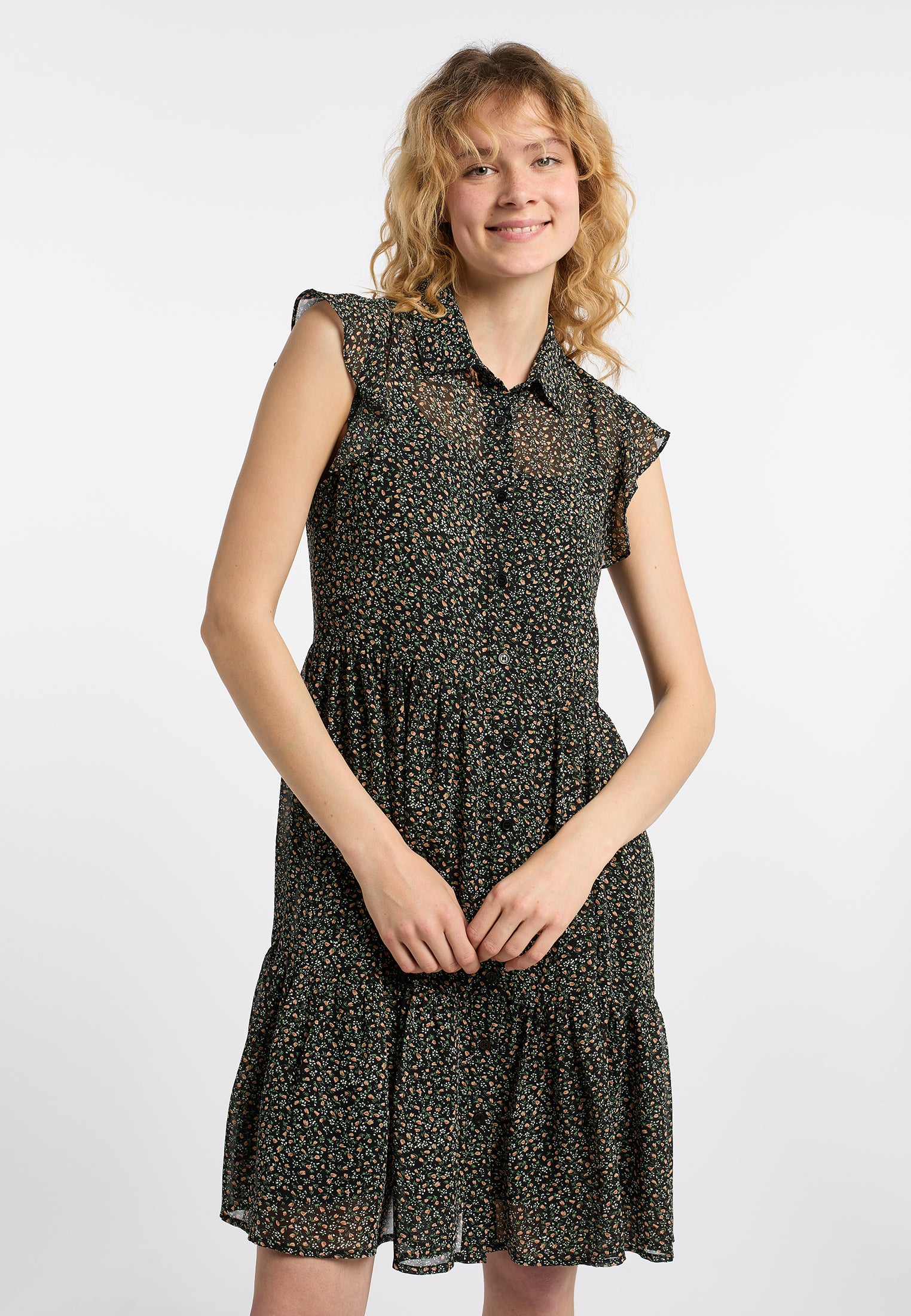 DreiMaster Vintage Damen Blusenkleid
