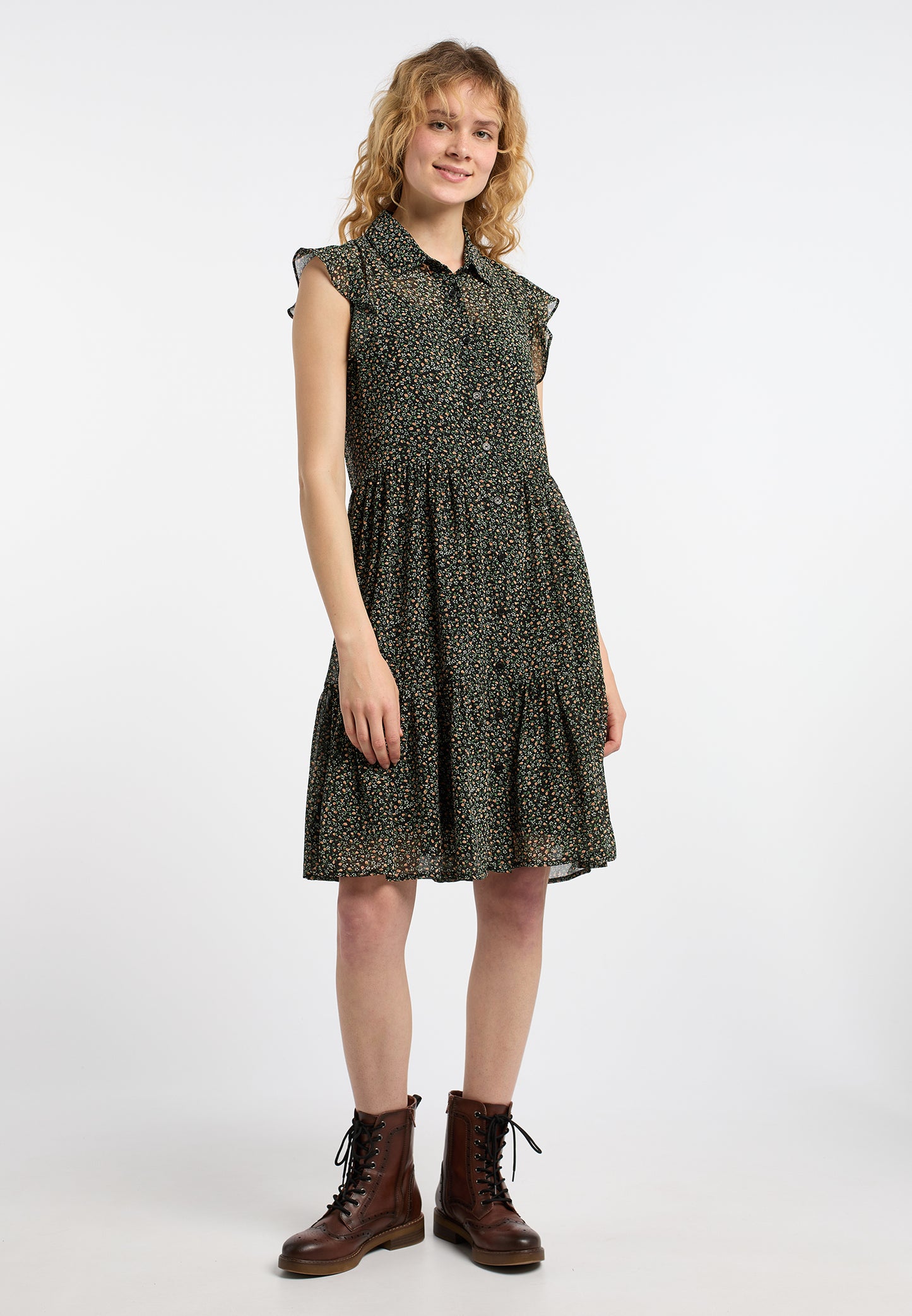 DreiMaster Vintage Damen Blusenkleid