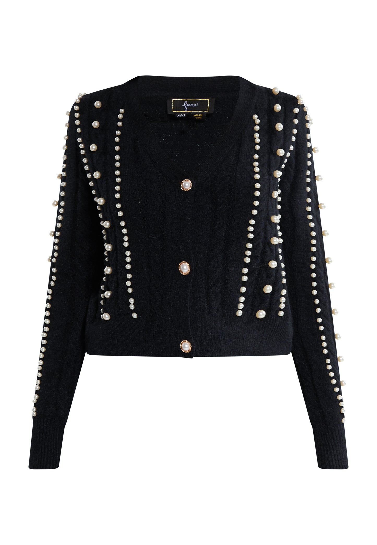 faina Strickjacke mit Perlen
