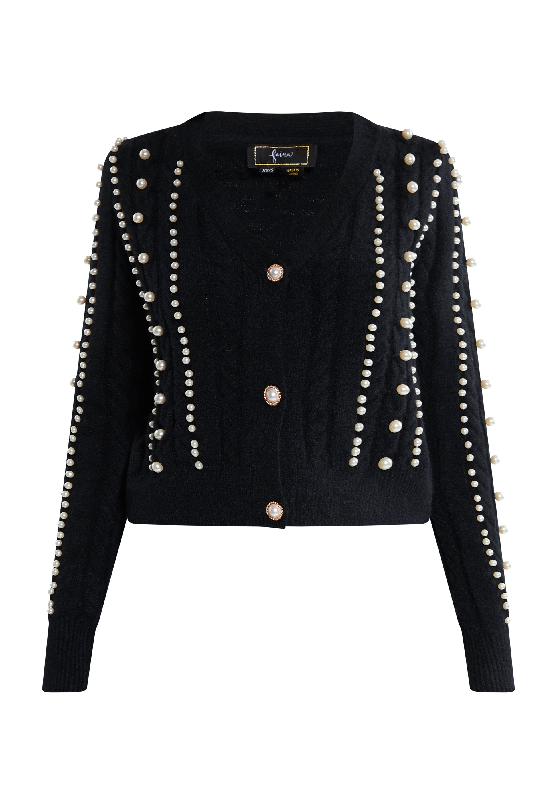 faina Strickjacke mit Perlen