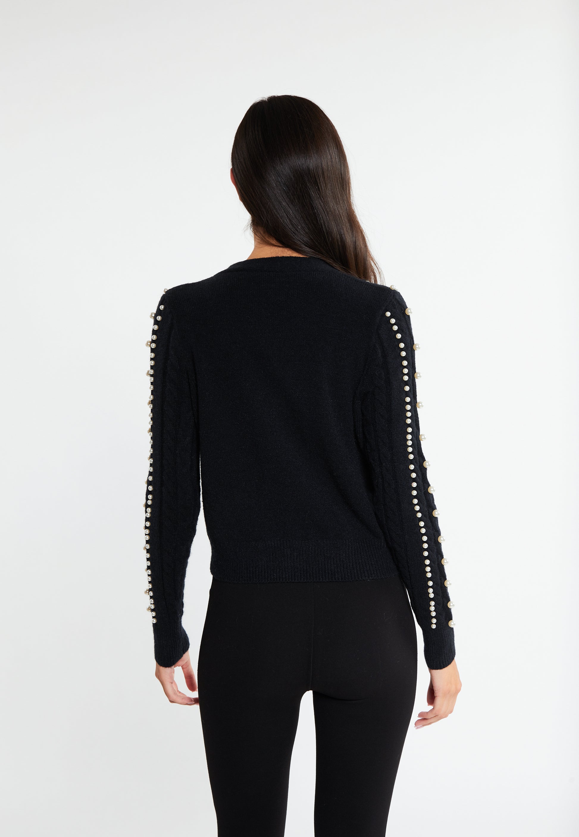 faina Strickjacke mit Perlen