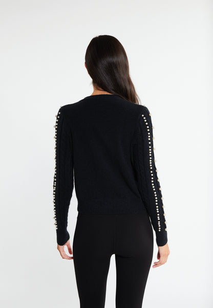 faina Strickjacke mit Perlen