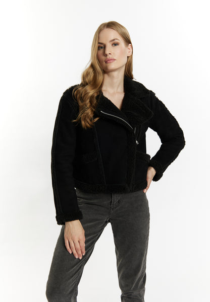 DreiMaster Vintage Damen Leder Biker Jacke