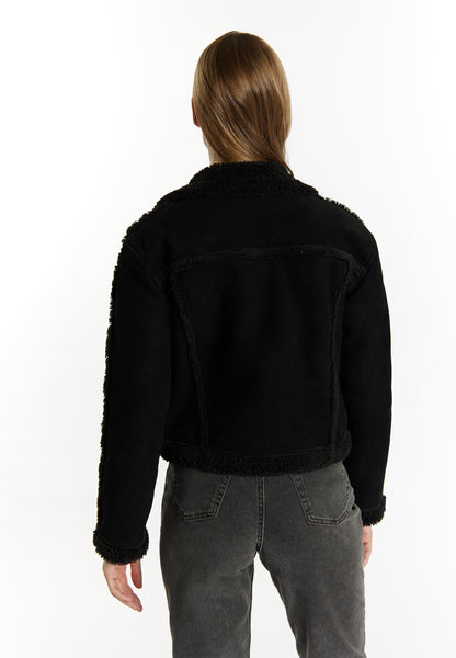 DreiMaster Vintage Damen Leder Biker Jacke