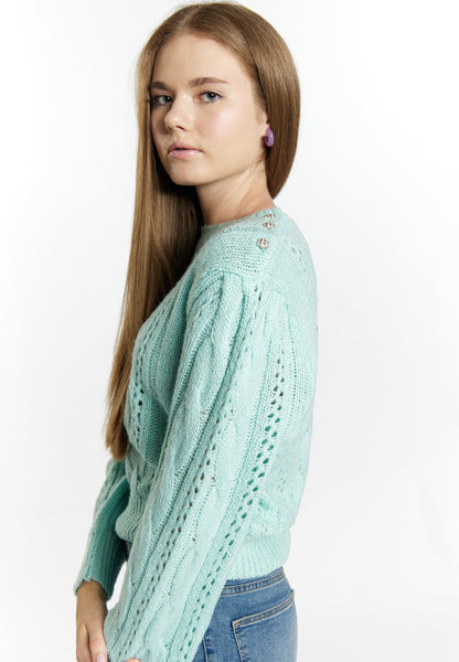 myMo Women's Strickpullover Blonda