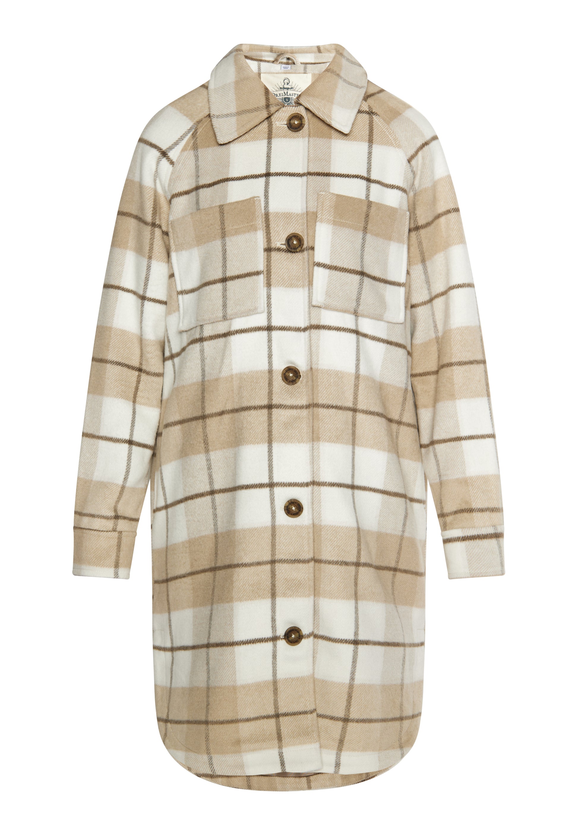 DreiMaster Vintage Damen Shirt Jacke mit Karomuster