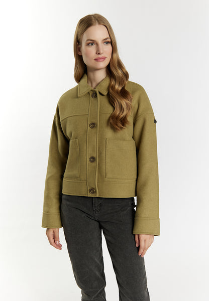 DreiMaster Vintage Damen �bergangsjacke aus einer Wollmischung