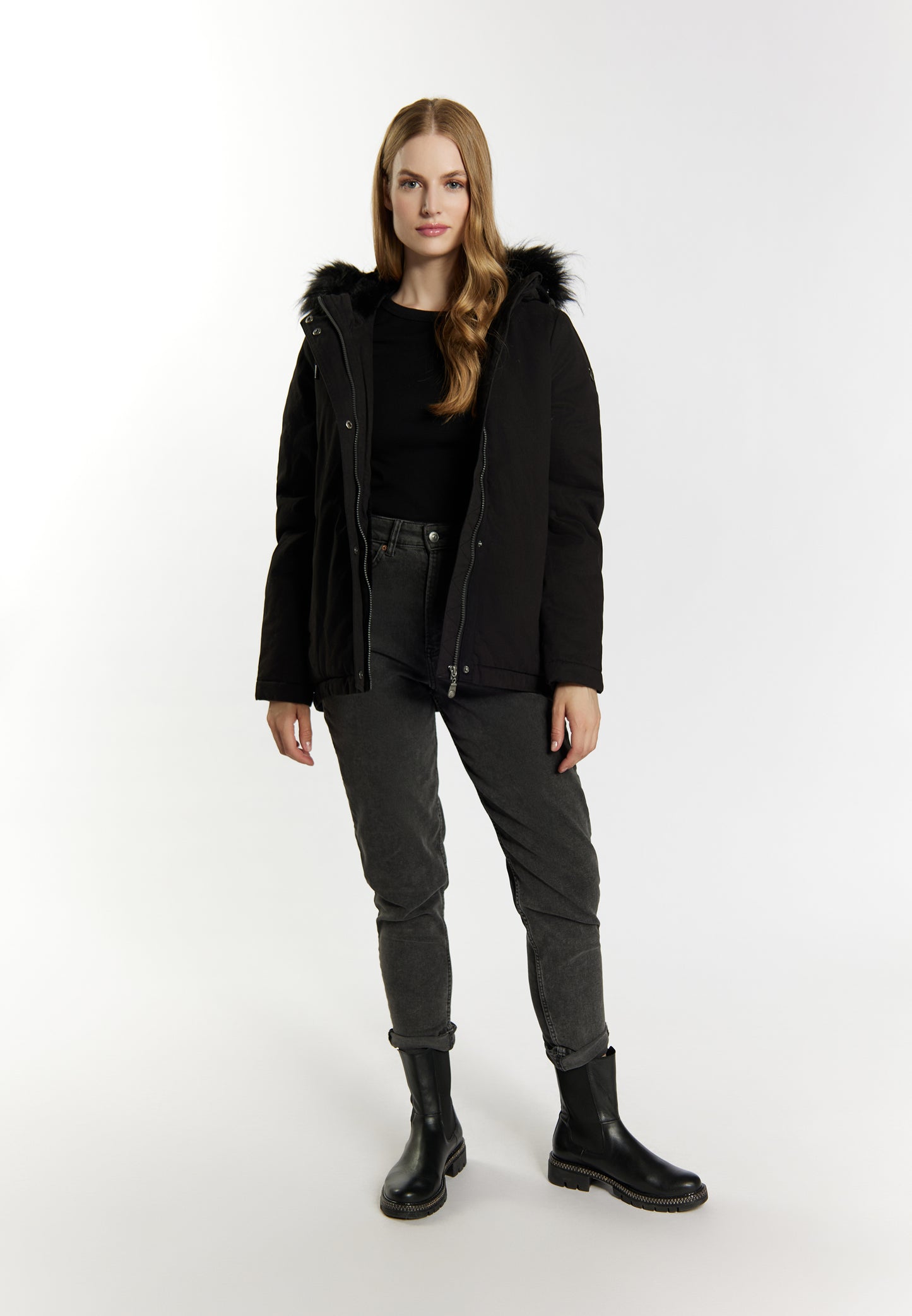 DreiMaster Vintage Damen Winterjacke + Einkaufstasche Set