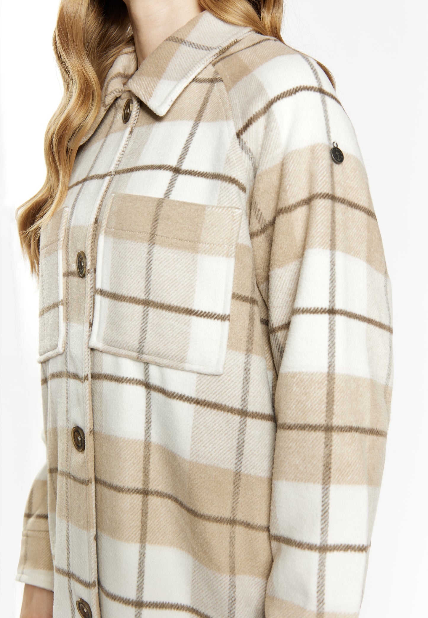 DreiMaster Vintage Damen Shirt Jacke mit Karomuster