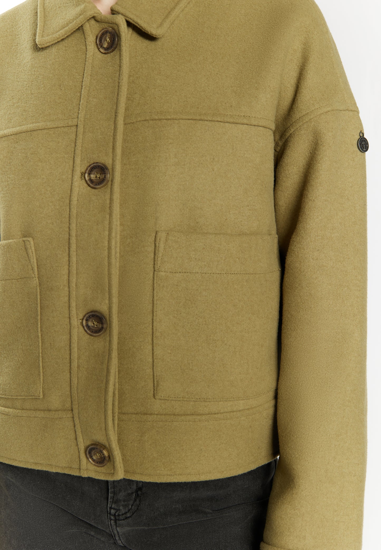 DreiMaster Vintage Damen �bergangsjacke aus einer Wollmischung