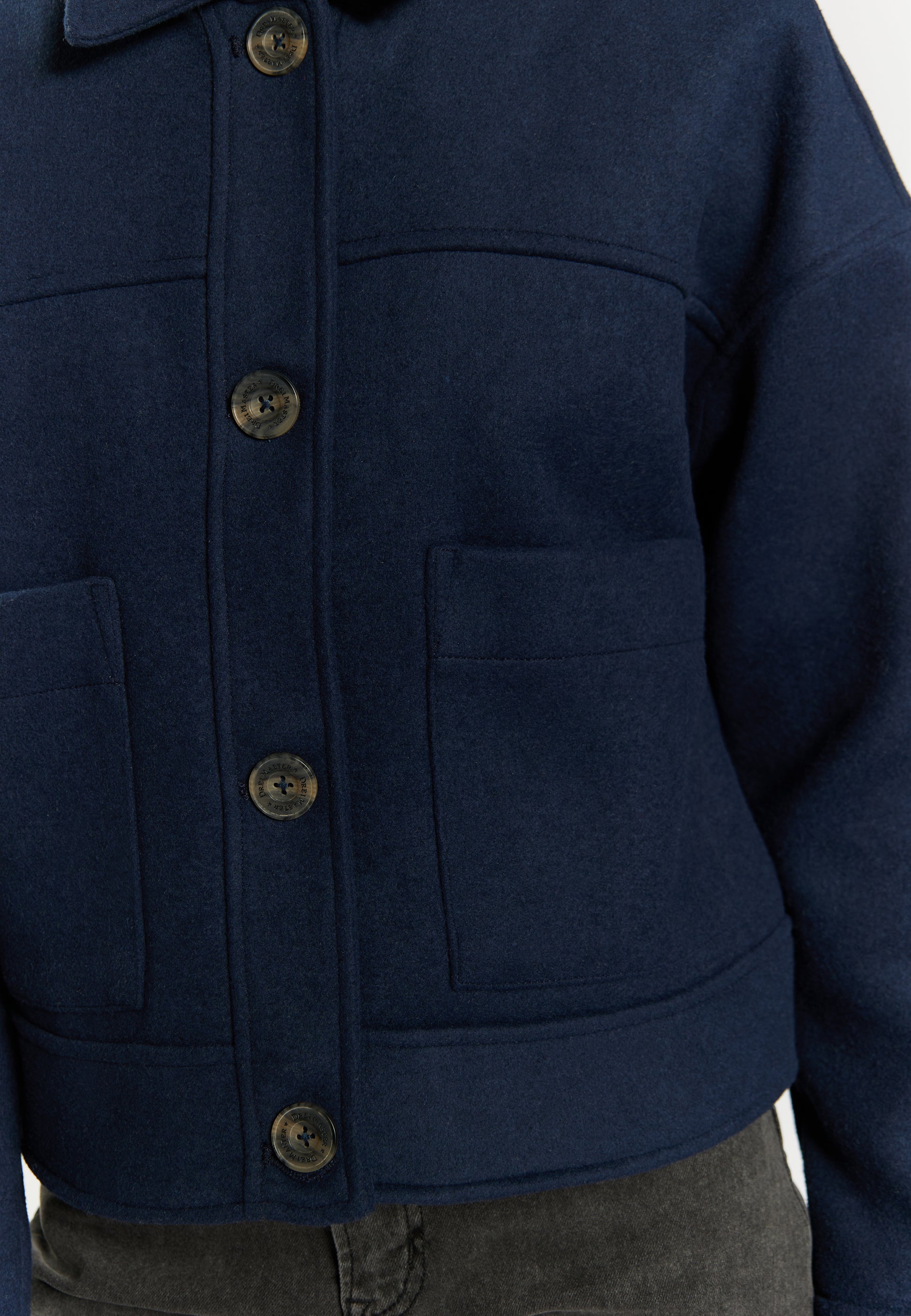 DreiMaster Vintage Damen �bergangsjacke aus einer Wollmischung