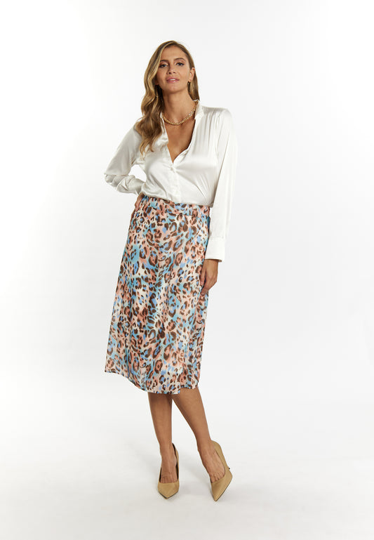 faina Women's Skirt With Leopard Print