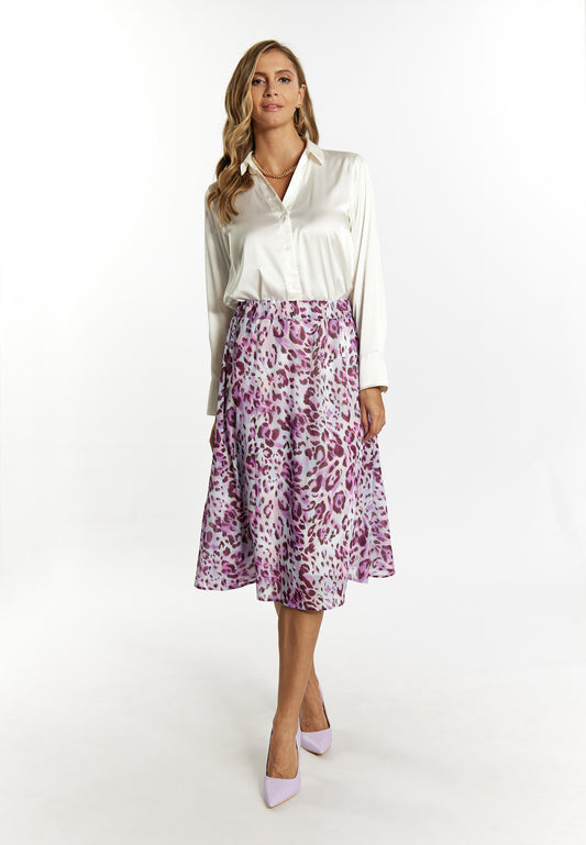 faina Women's Skirt With Leopard Print