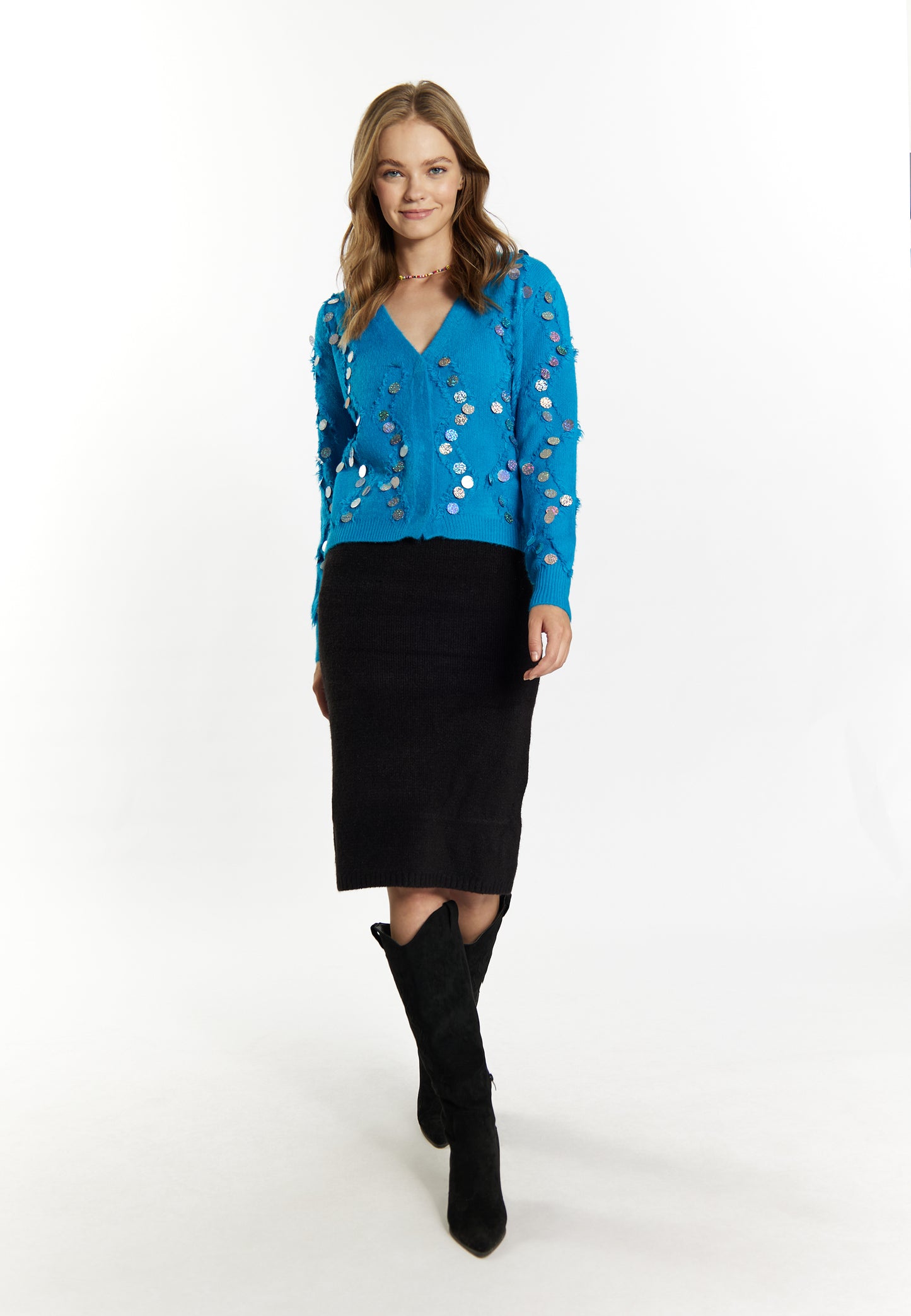 IZIA Damen Strickjacke