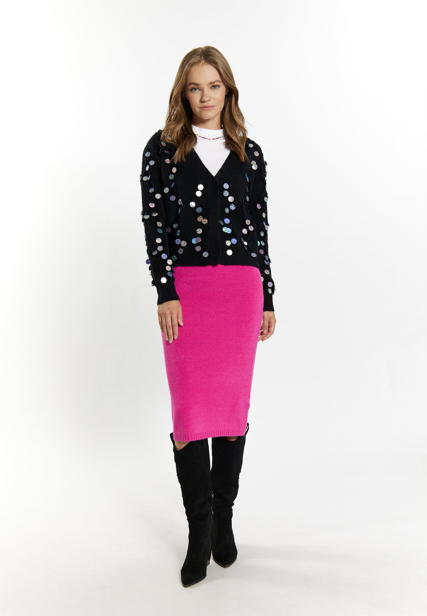 IZIA Damen Strickjacke