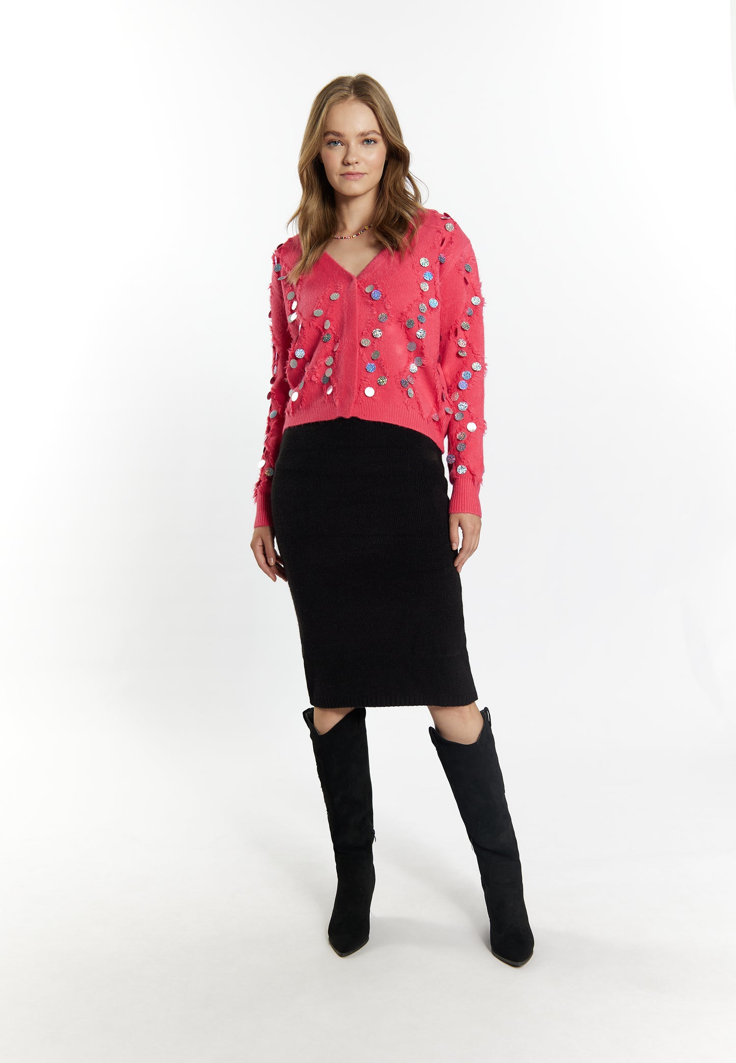 IZIA Damen Strickjacke