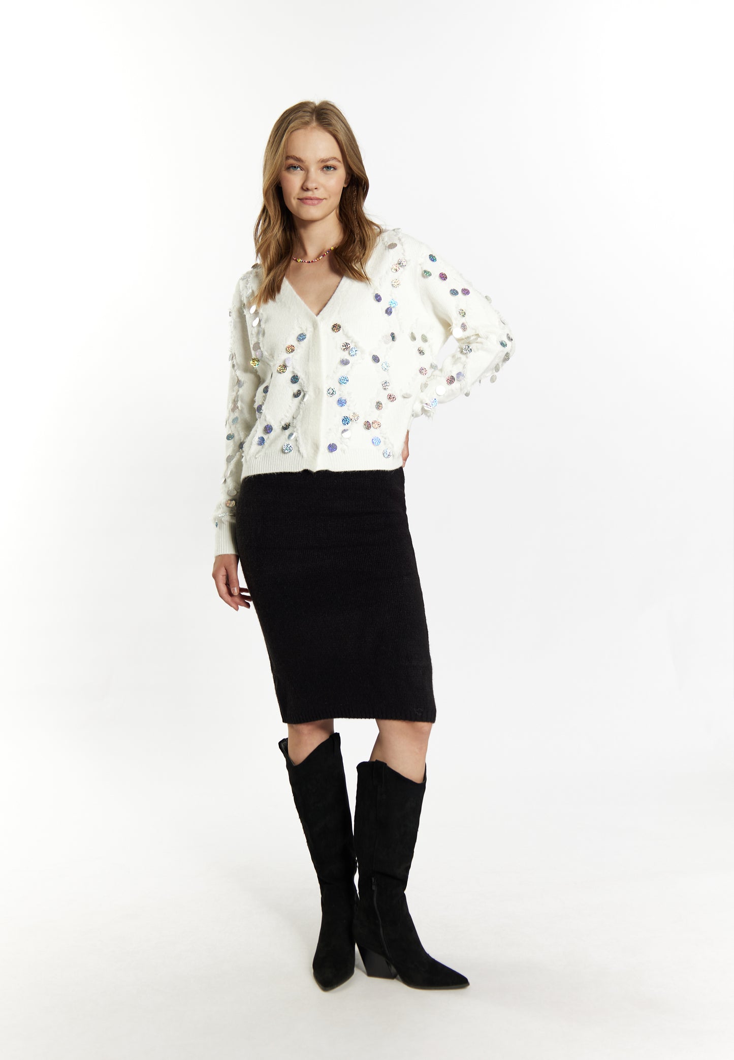 IZIA Damen Strickjacke