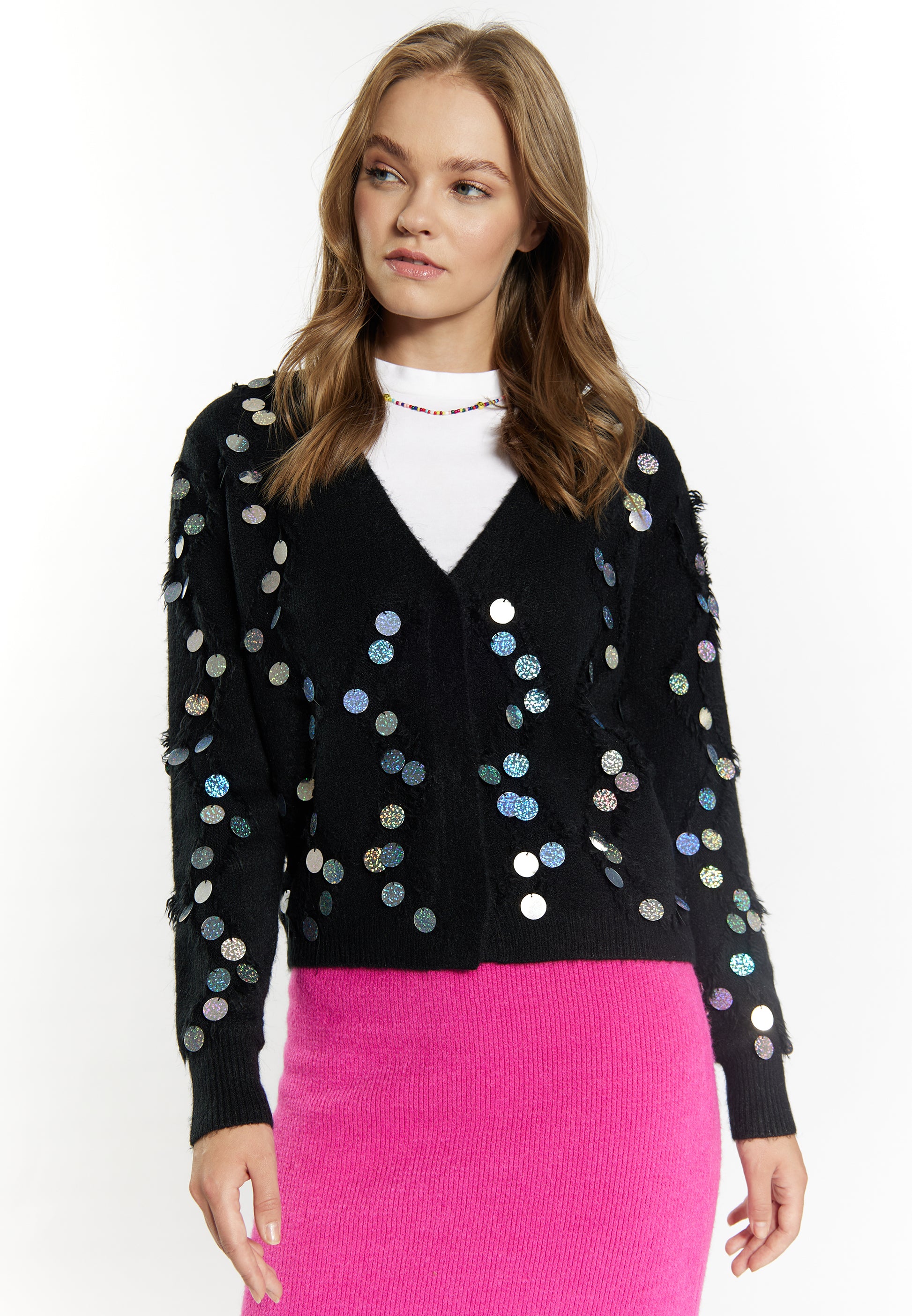 IZIA Damen Strickjacke