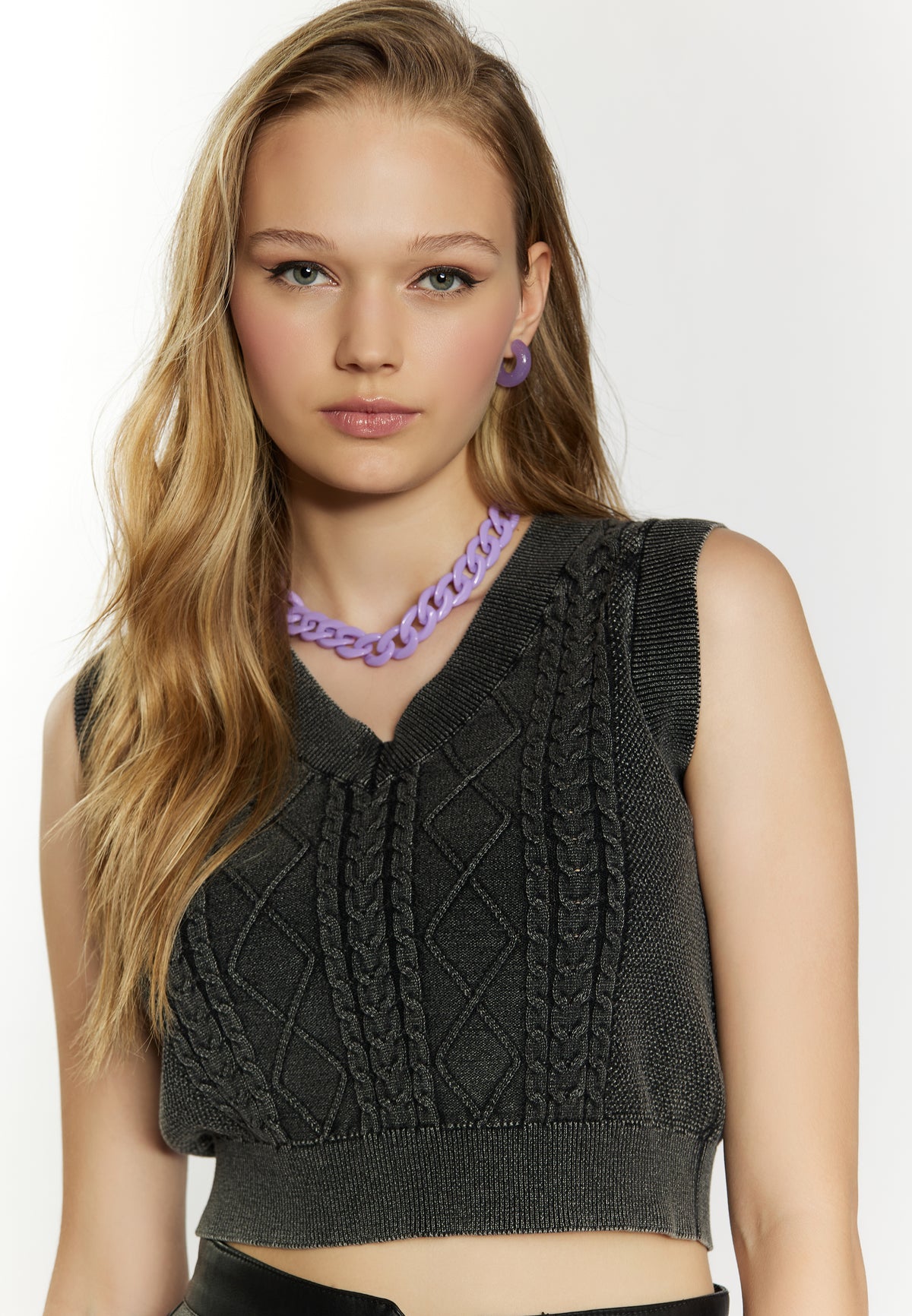 myMo ROCKS Damen Strickpullover Weste