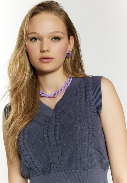 myMo ROCKS Damen Strickpullover Weste