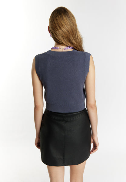 myMo ROCKS Damen Strickpullover Weste
