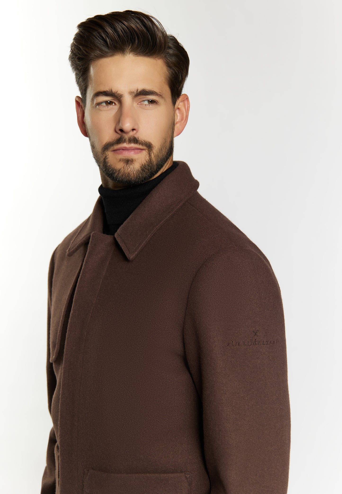 DreiMaster Klassik Herren �bergangsjacke in Wolloptik